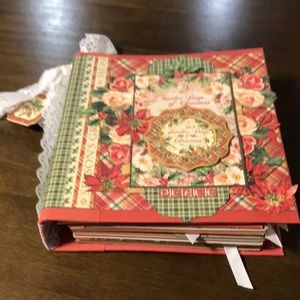 12 Days of Christmas memory album.  8”x 8 5/8” with a 2” spine.  Handcrafted.